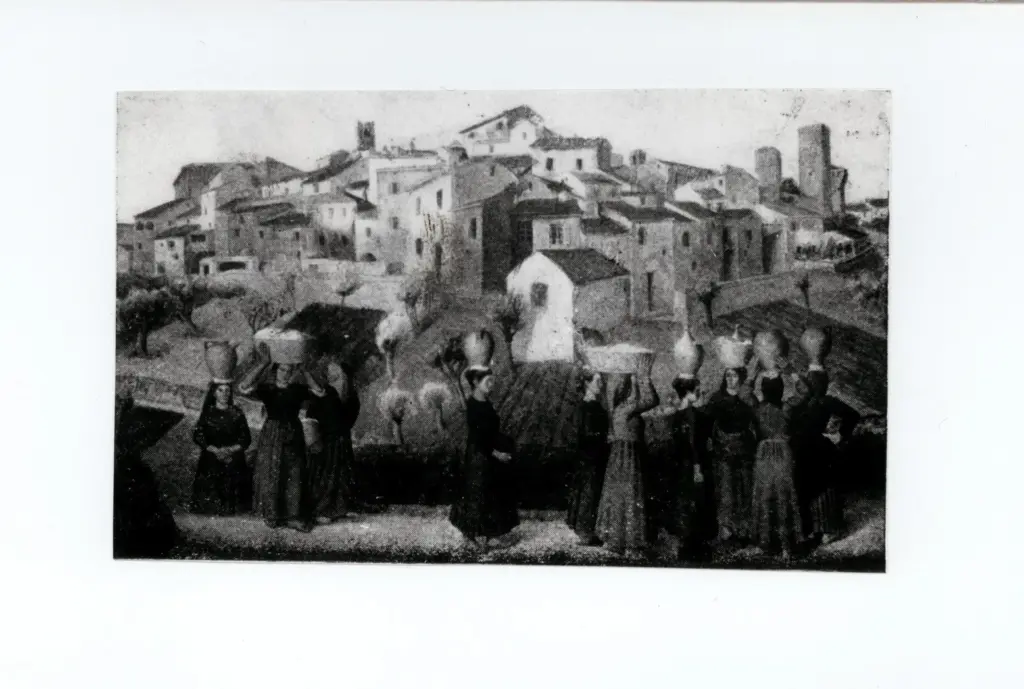 Anonimo , Salietti, Alberto - sec. XX - Paesaggio con figure