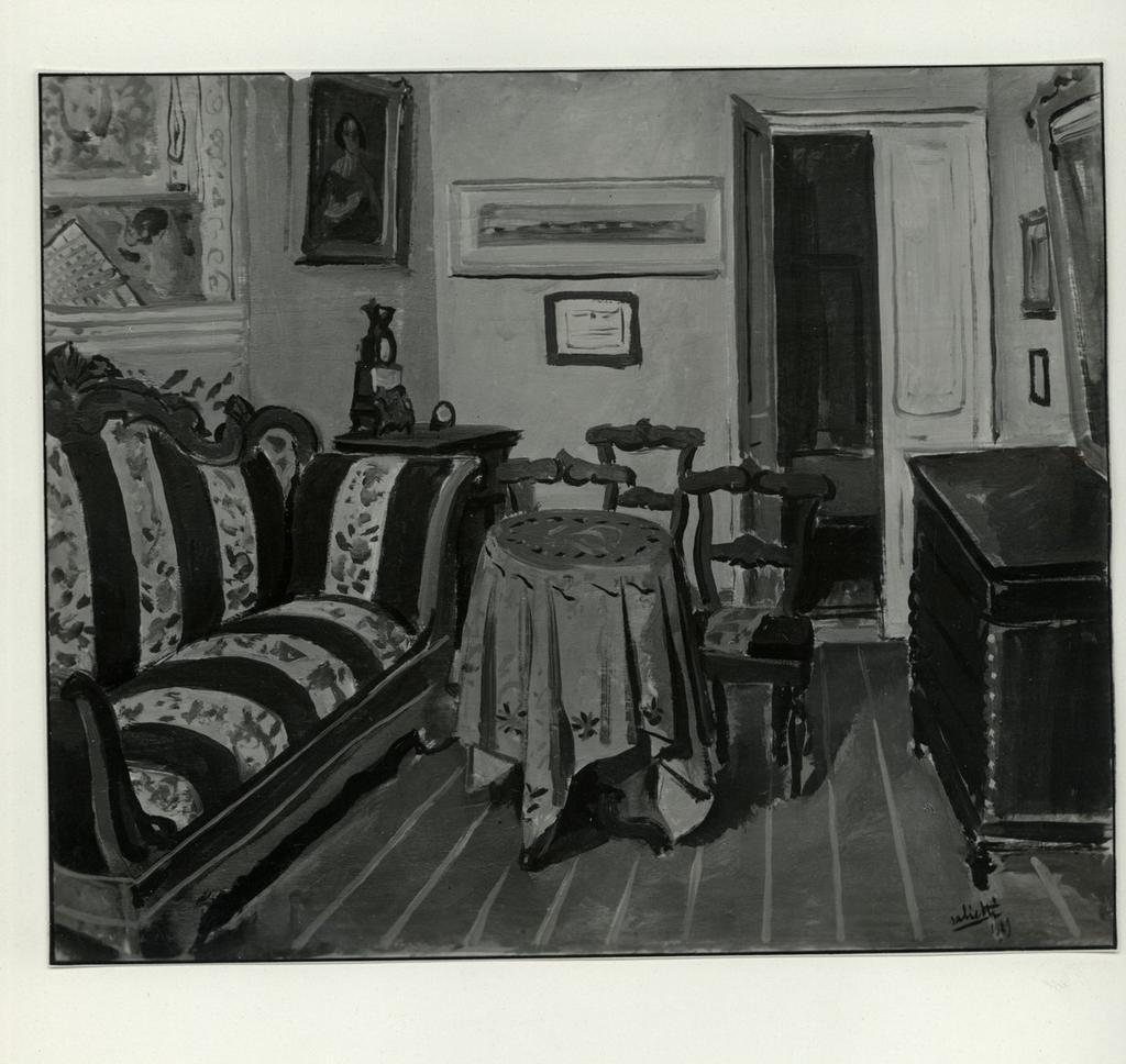 Giacomelli , Salietti, Alberto - sec. XX - Il salotto , fronte