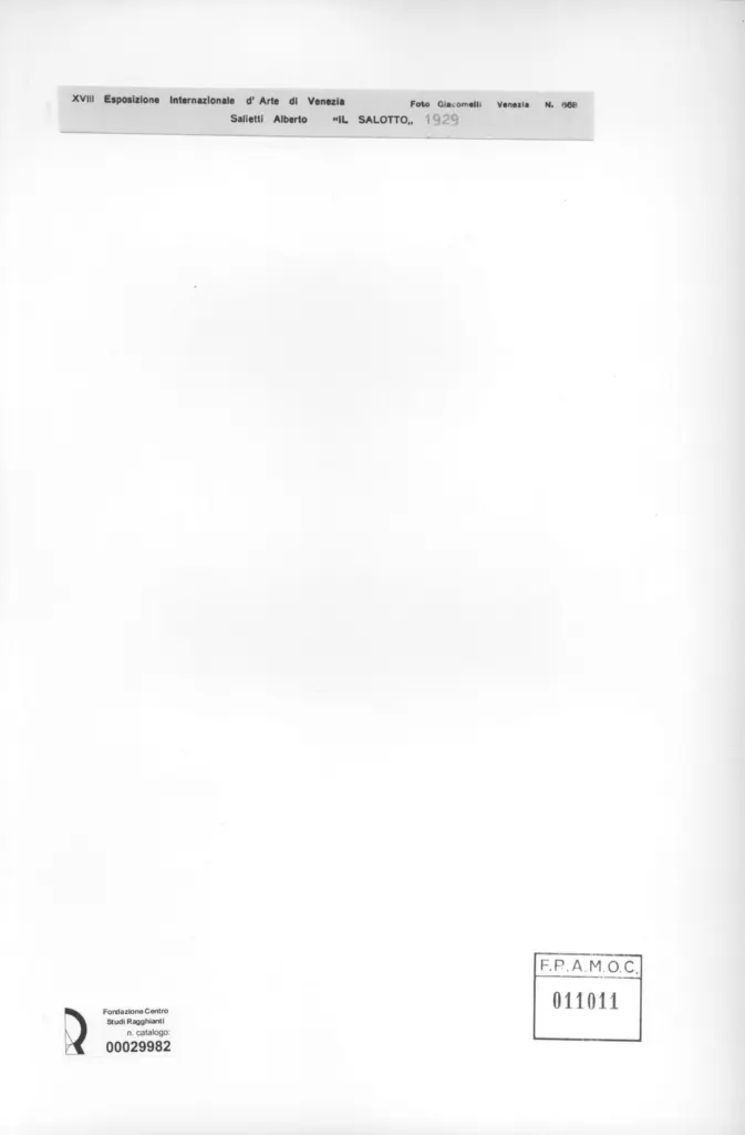 Giacomelli , Salietti, Alberto - sec. XX - Il salotto , retro