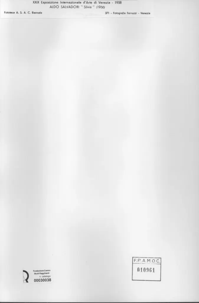 Fotografia Ferruzzi , Salvadori, Aldo - sec. XX - Silvia , retro