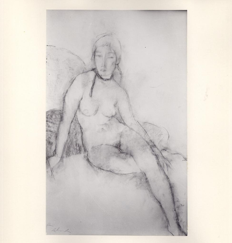 Fotografia Ferruzzi , Salvadori, Aldo - sec. XX - Nudo seduto , fronte