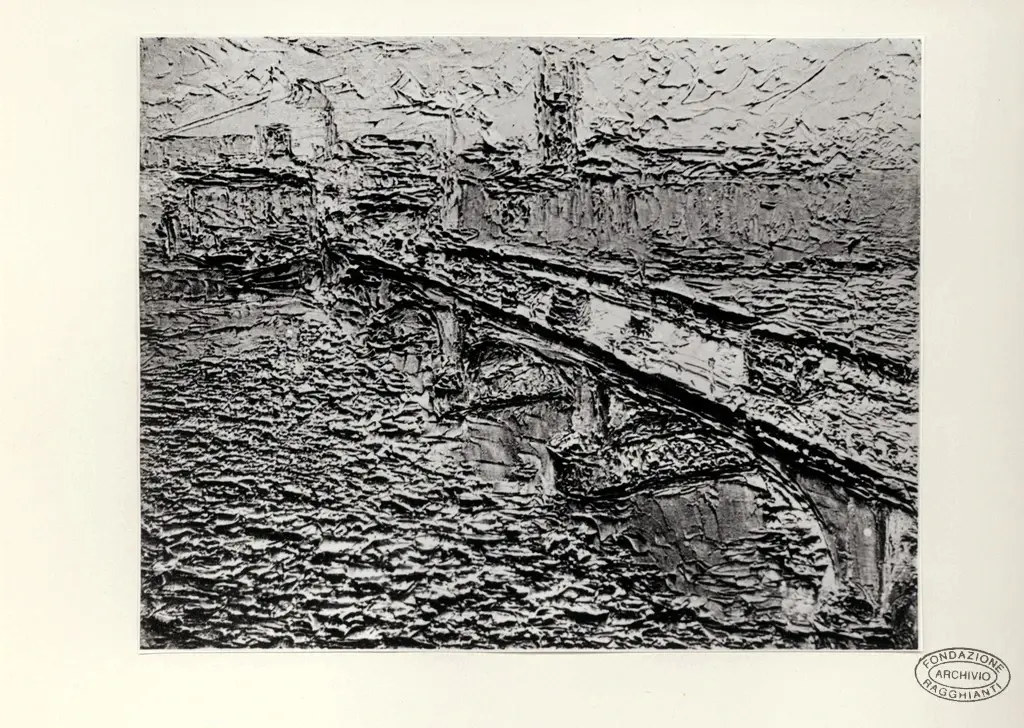 Sansalvadore, Piero , Rain on London Bridge - Painted from the roof of Adelaide Hause