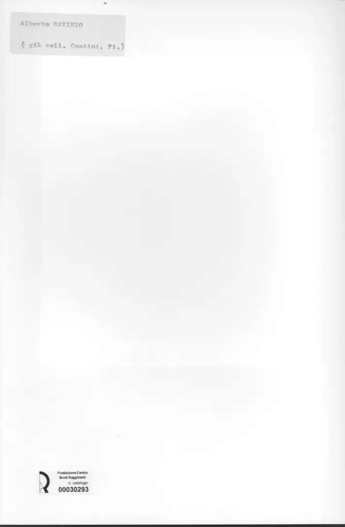 Anonimo , Savinio, Alberto - -