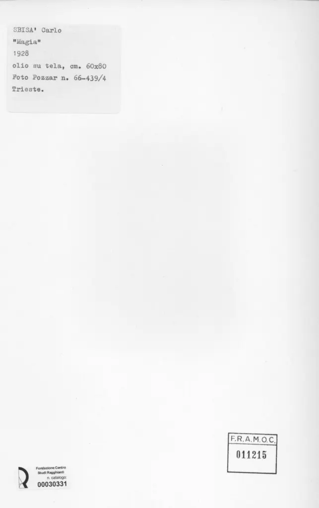 Foto Pozzar , Sbis&agrave;, Carlo - sec. XX - Magia , retro