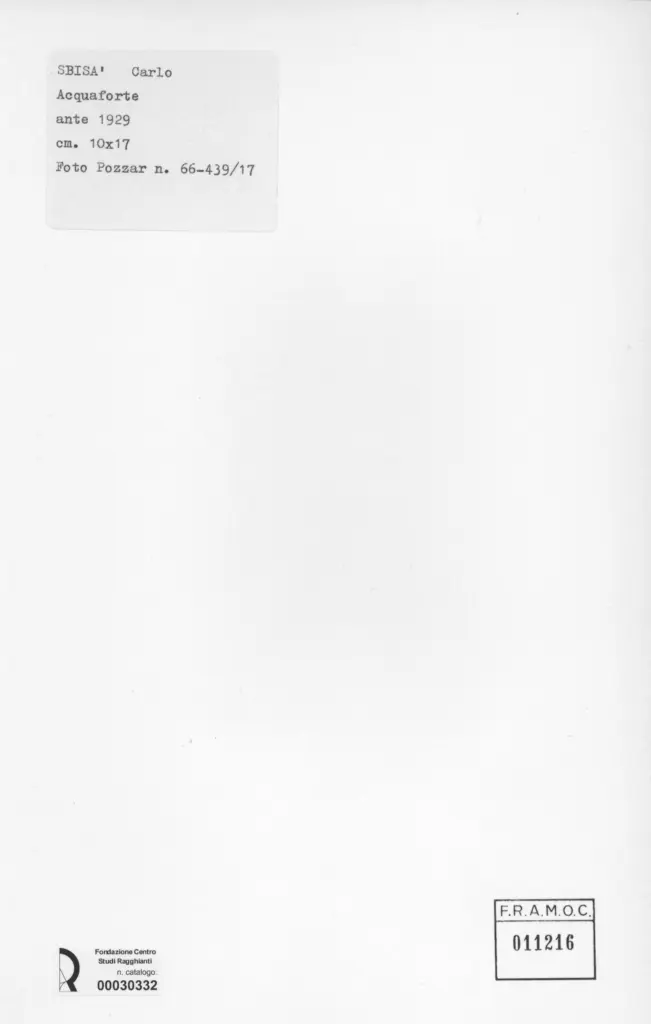 Foto Pozzar , Sbis&agrave;, Carlo - sec. XX - Scorcio architettonico , retro