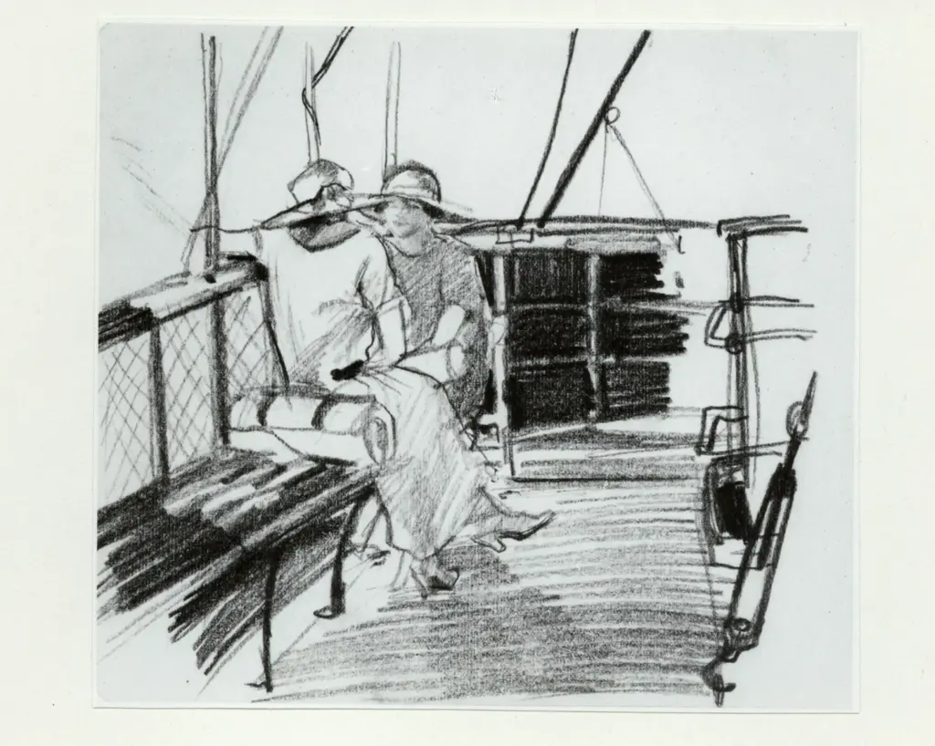 Foto Pozzar , Sbis&agrave;, Carlo - sec. XX - Conversazione in barca , fronte