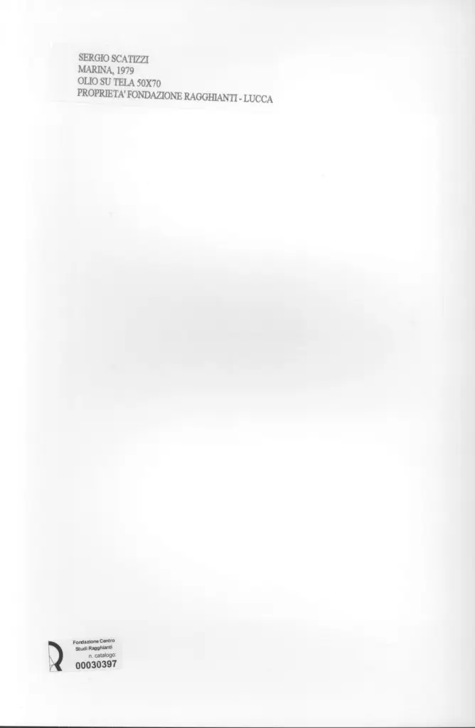 Anonimo , Scatizzi, Sergio - sec. XX - Marina , retro