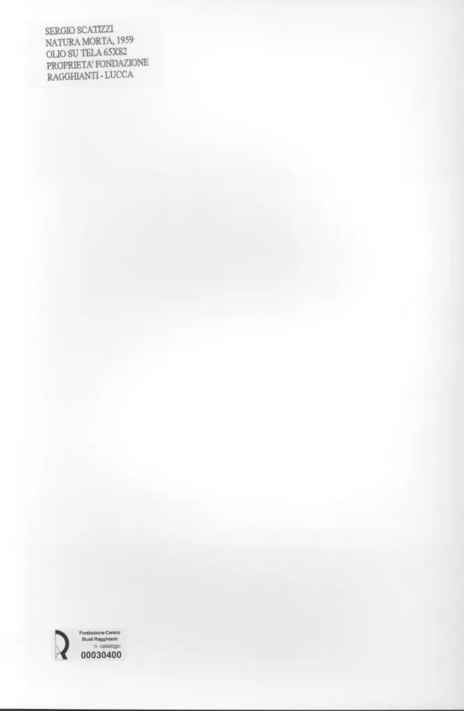 Anonimo , Scatizzi, Sergio - sec. XX - Natura morta , retro