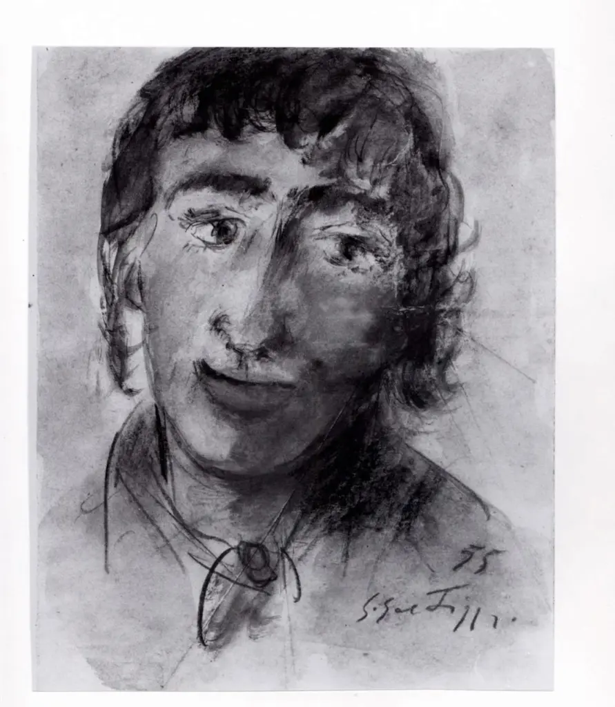 Anonimo , Scatizzi, Sergio - sec. XX - Ritratto di ignoto , fronte