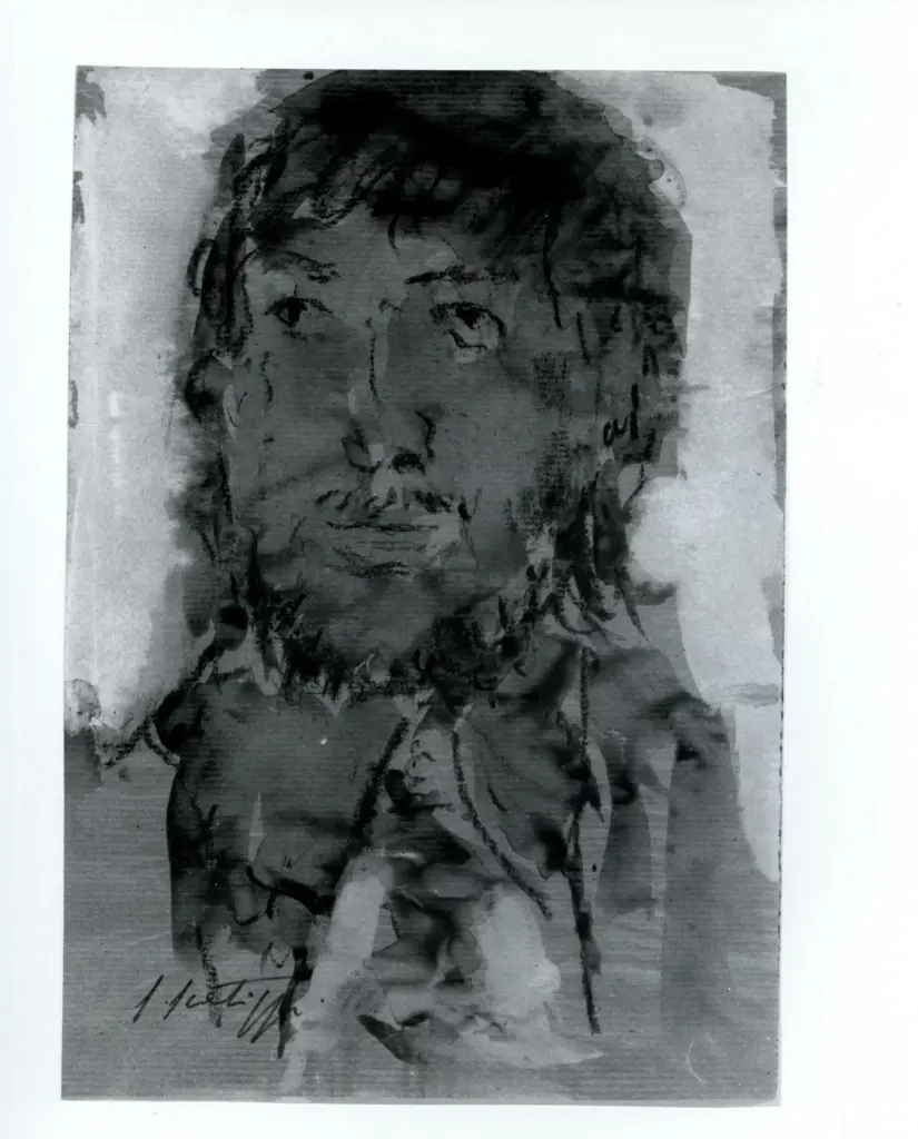 Anonimo , Scatizzi, Sergio - sec. XX - Ritratto di ignoto , fronte