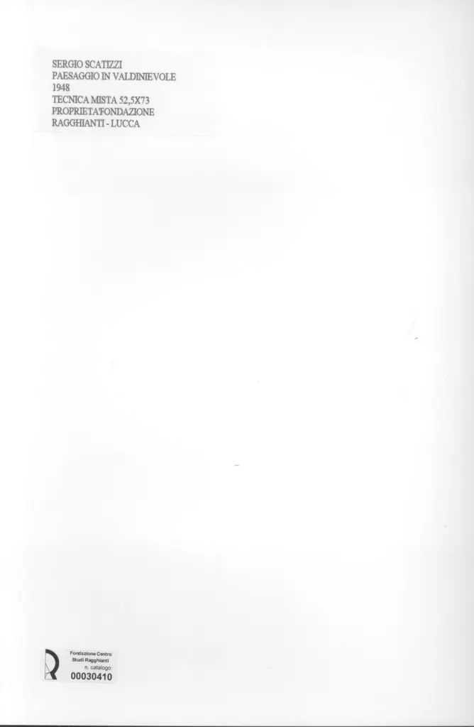 Anonimo , Scatizzi, Sergio - sec. XX - Paesaggio in Valdinievole , retro