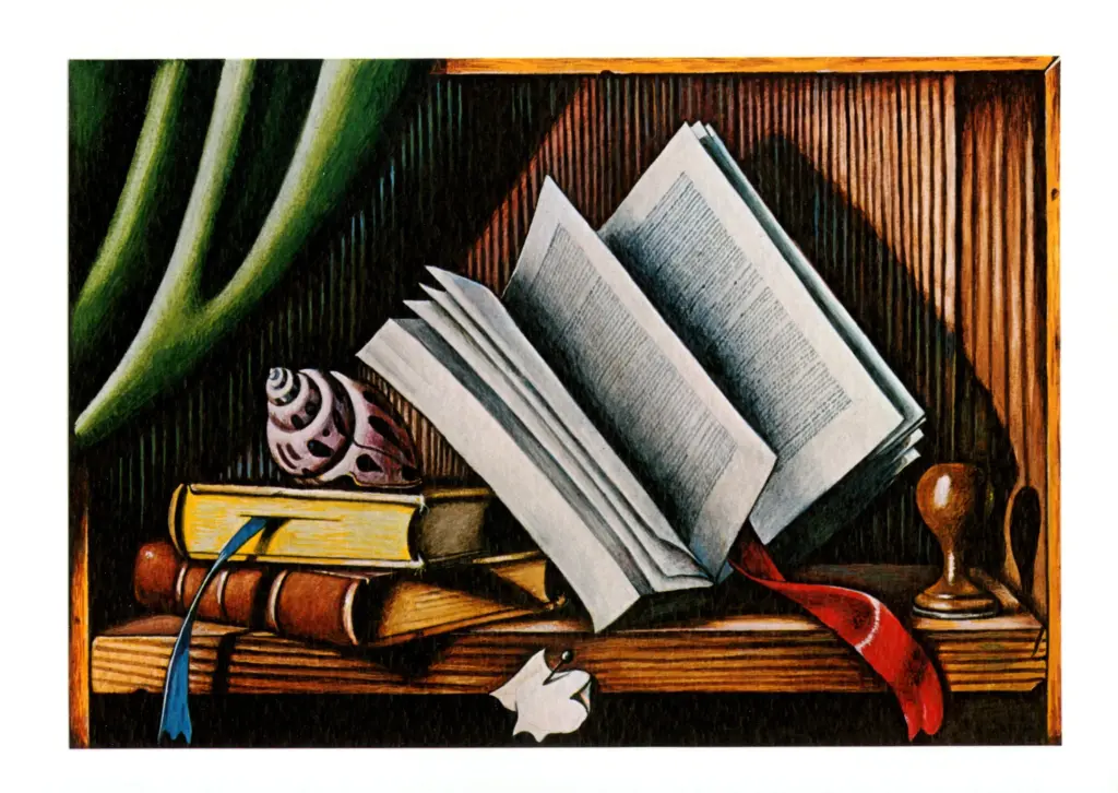 Anonimo , Sciltan, Gregorio - sec. XX - Libri nella libreria , fronte