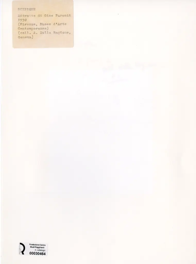 Anonimo , Scipione, Bonichi Luigi - sec. XX , retro