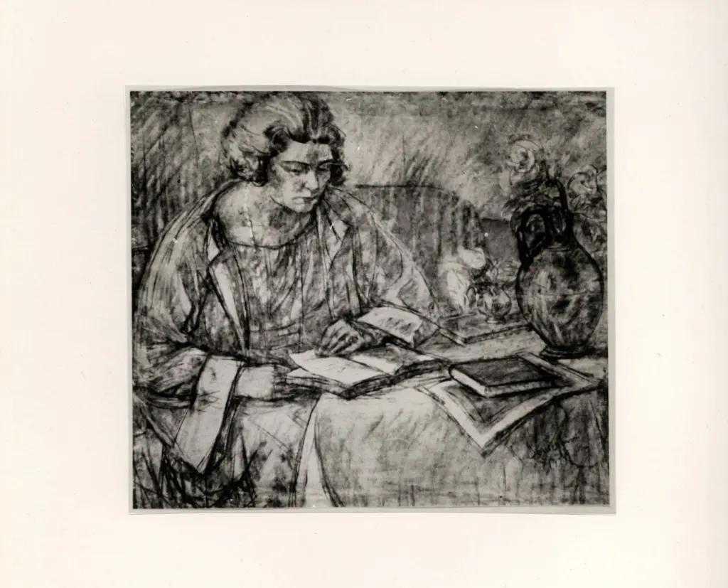 Anonimo , Semeghini, Pio - sec. XX - Signora nello studio , fronte