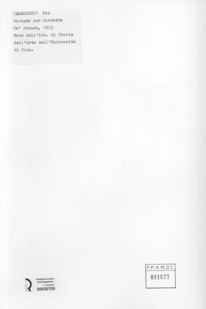 Universit&agrave; di Pisa. Dipartimento di Storia delle Arti , retro