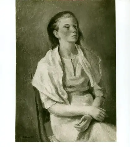 Anonimo , Settala, Giorgio - sec. XX - Ragazza in celeste , fronte