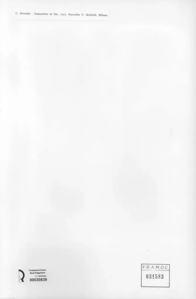 Anonimo , Severini, Gino - sec. XX - Danzatrice in blu , retro