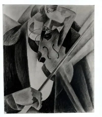 Anonimo , Severini, Gino - sec. XX - Le violiniste de societ&eacute; , fronte