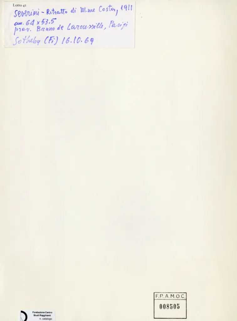 Anonimo , Severini, Gino - sec. XX , retro