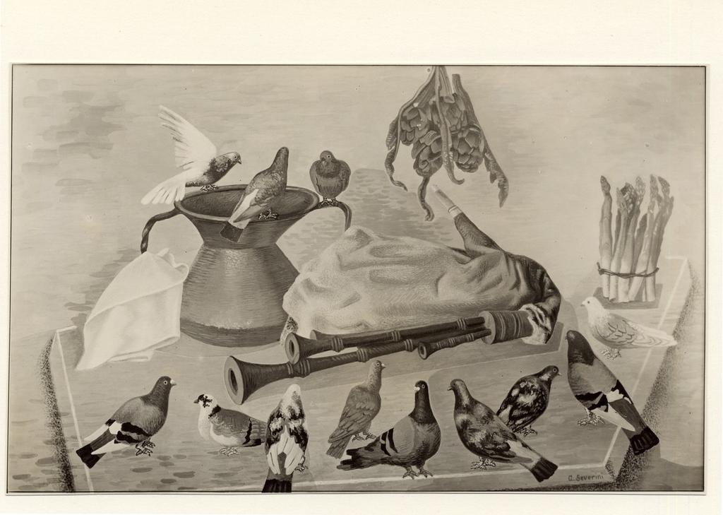Giacomelli , Severini, Gino - sec. XX - Natura morta con piccione , fronte