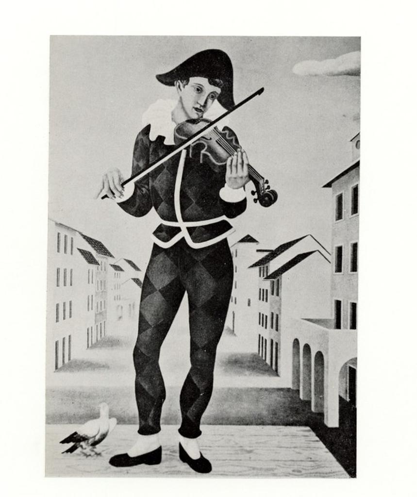 Severini, Gino , Arlecchino con il violino
