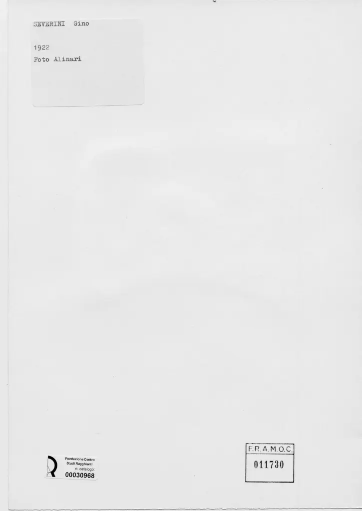 Alinari, Fratelli , Severini, Gino - sec. XX - , retro
