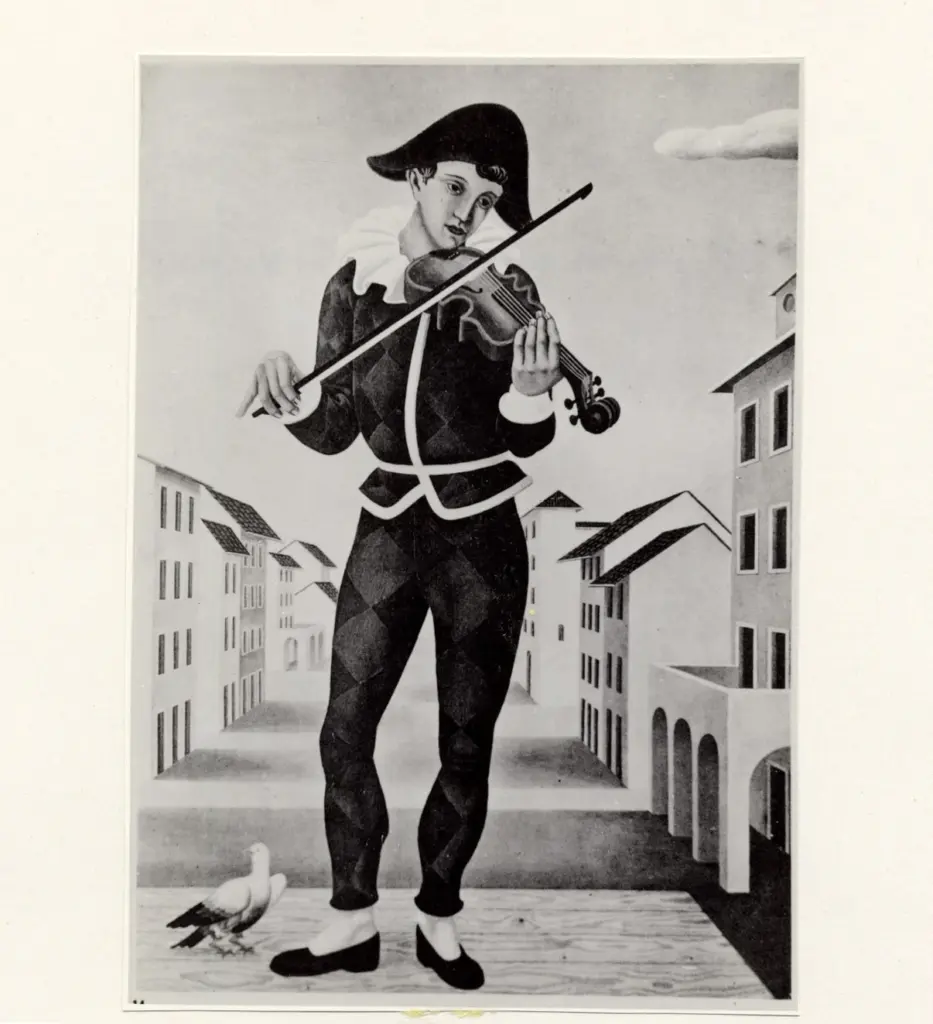 Severini, Gino , Arlequin jouant le violon
