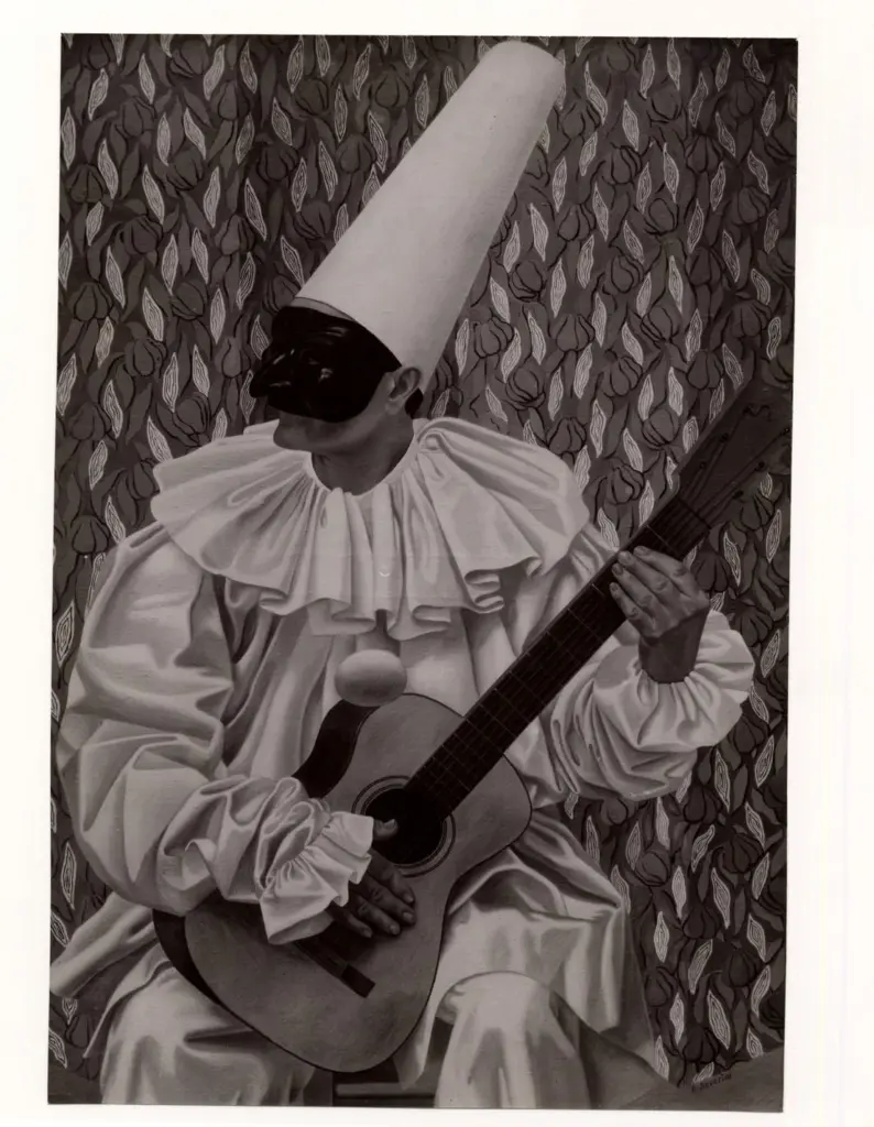 Anonimo , Severini, Gino - sec. XX - Pierrot Musicista , fronte