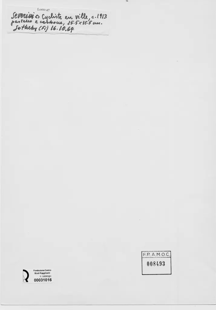 Anonimo , Severini, Gino - sec. XX - , retro