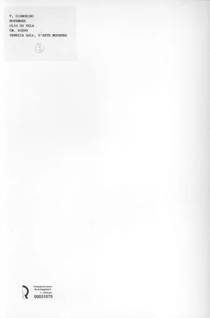 Anonimo , Signorini, Telemaco - sec. XX - Novembre , retro