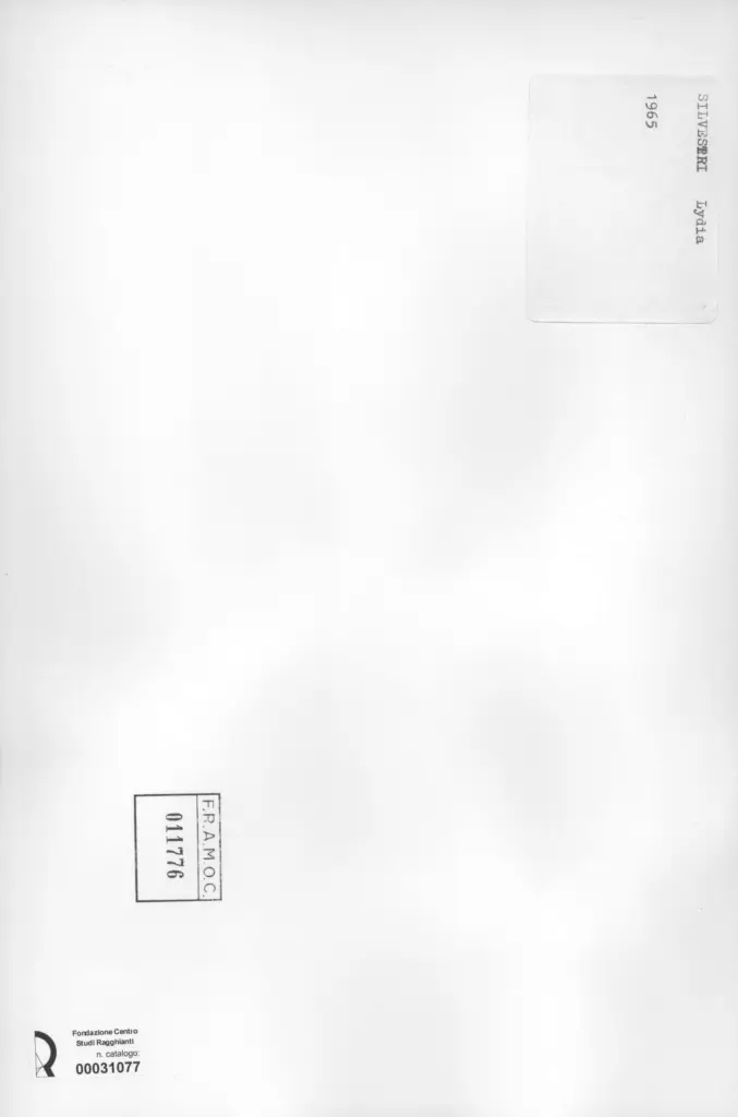 Anonimo , Silvestri, Lydia - sec. XX - Immagine , retro