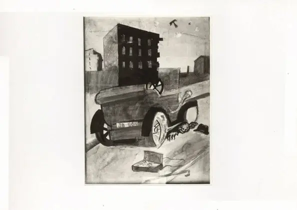 Anonimo , Sironi, Mario - sec. XX - Automobile , fronte