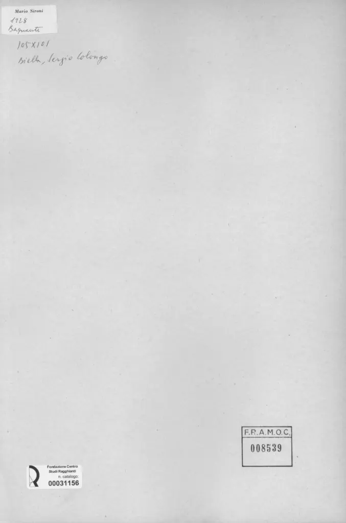 Anonimo , Sironi, Mario - sec. XX -