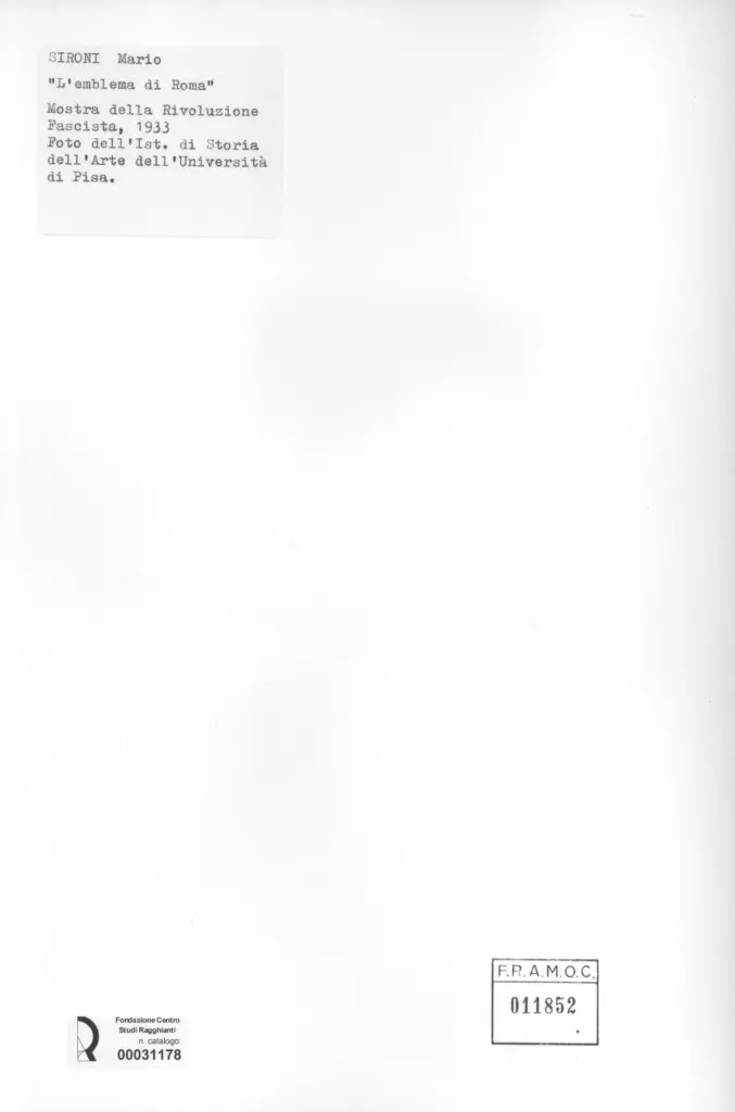 Universit&agrave; di Pisa. Dipartimento di Storia delle Arti , retro