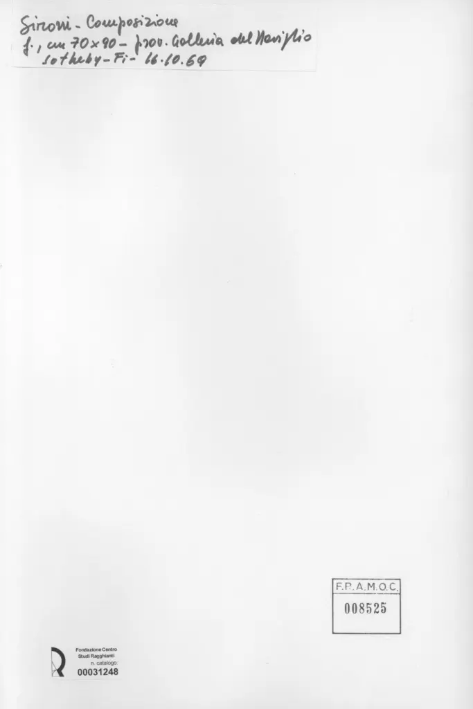 Anonimo , Sironi, Mario; Sironi, Mario , retro