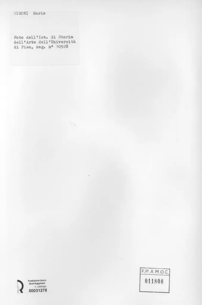 Universit&agrave; di Pisa. Dipartimento di Storia delle Arti , retro