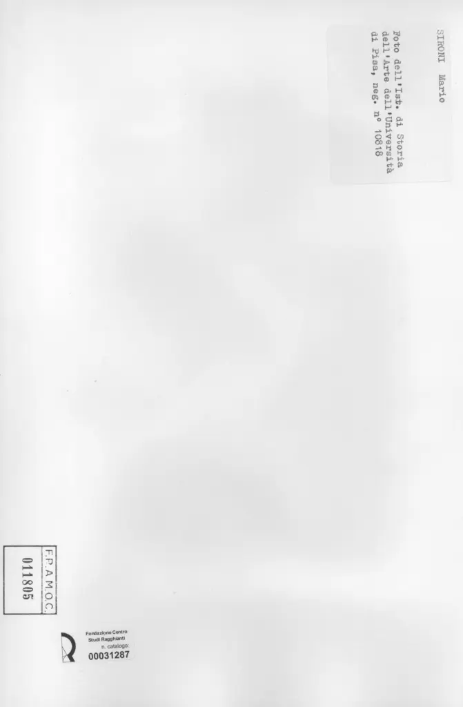 Universit&agrave; di Pisa. Dipartimento di Storia delle Arti , retro