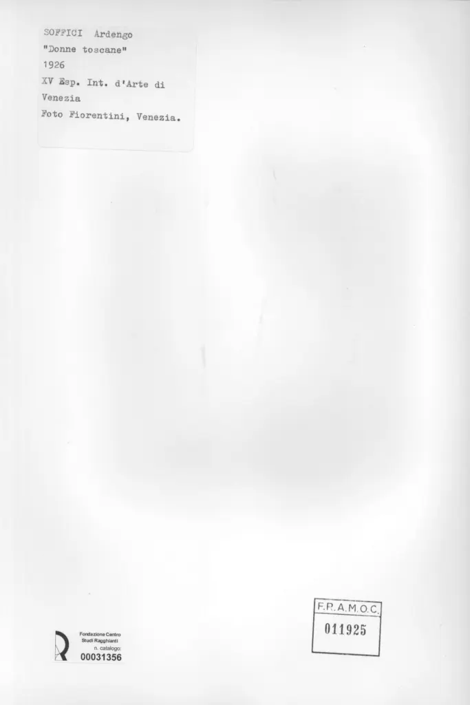 Fiorentini , Soffici, Ardengo - sec. XX - Donne toscane , retro