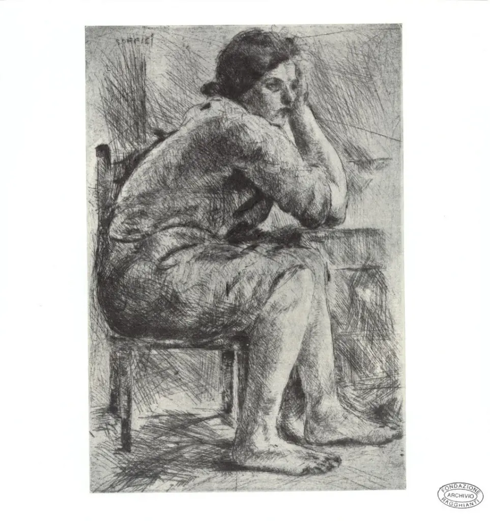 Anonimo , Soffici, Ardengo - sec. XX - Domestica accaldata , fronte