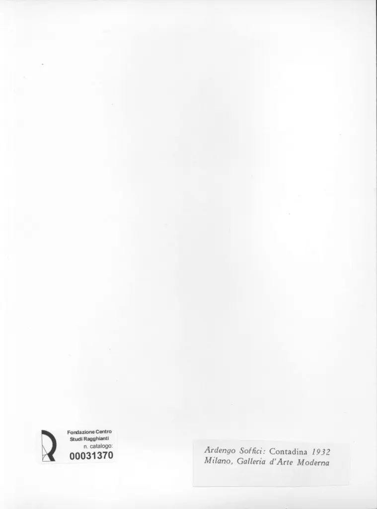 Anonimo , Soffici, Ardengo - sec. XX - Contadina , retro