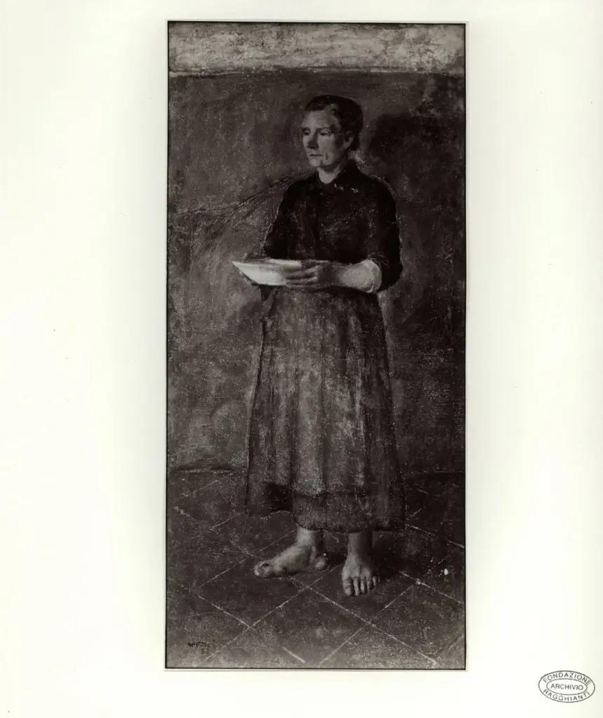 Giacomelli , Soffici, Ardengo - sec. XX - Donna con vassoio , fronte