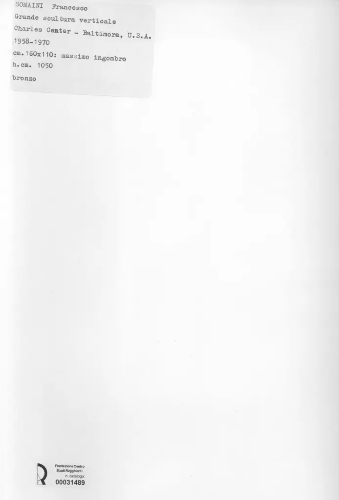 Anonimo , Somaini, Francesco - sec. XX - , retro