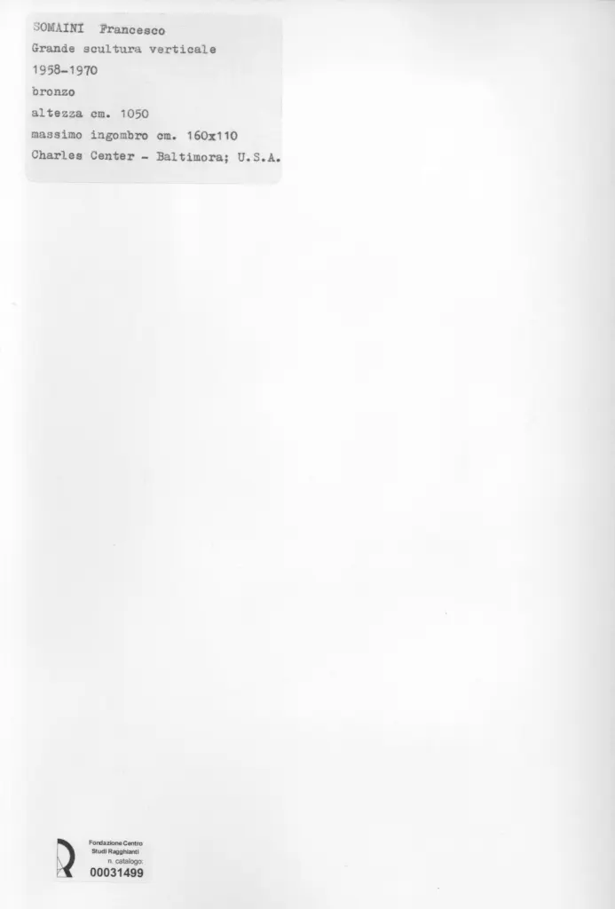 Anonimo , Somaini, Francesco - sec. XX - , retro