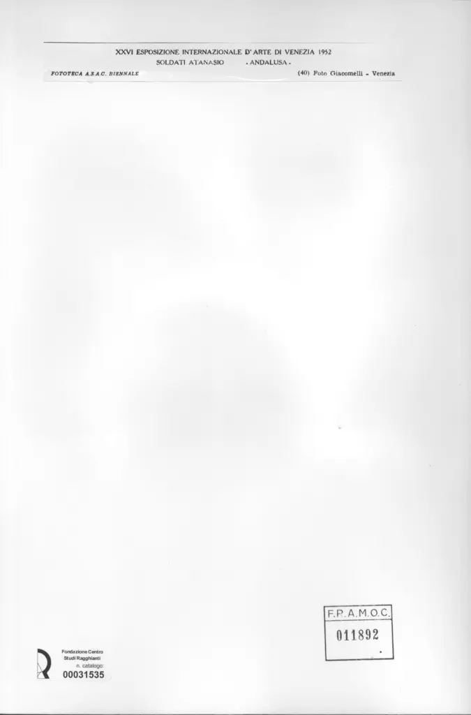 Giacomelli , Soldati, Atanasio - - , retro