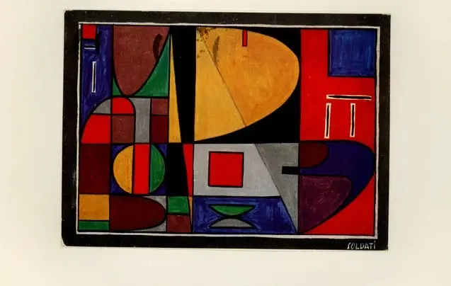 Anonimo , Soldati, Atanasio - sec. XX - Composizione astratta , fronte