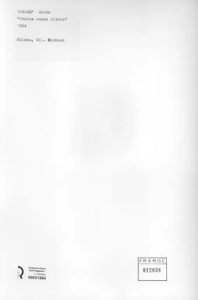 Anonimo , Somare', Guido - sec. XX - Storia senza titolo , retro