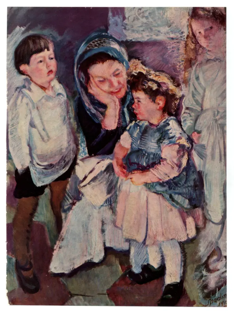 Anonimo , Spadini, Armando - sec. XX - Gruppo di famiglia , fronte