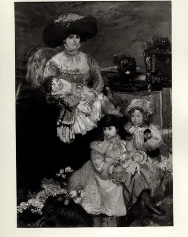 Anonimo , Spadini, Armando - sec. XX - Ritratto della famiglia del pittore De Carolis