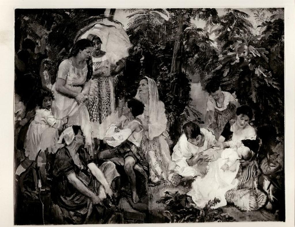 Anonimo , Spadini, Armando - sec. XX - Donne e bambini , fronte