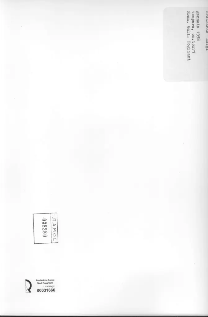 Anonimo , Spazzapan, Luigi - sec. XX - Composizione astratta , retro